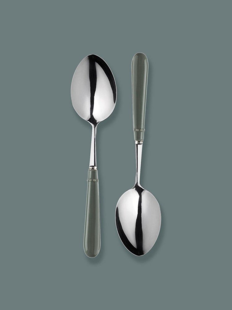 Mary Berry Set of 4 Green Signature Serving Spoons - Image 1 of 3