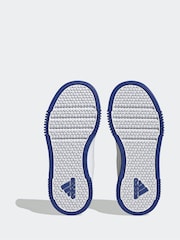 adidas White/Blue Tensaur Sport Lace Up Trainers - Image 6 of 9