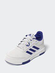 adidas White/Blue Tensaur Sport Lace Up Trainers - Image 7 of 9