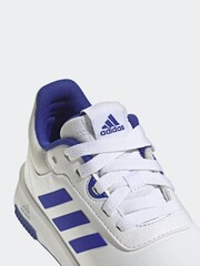 adidas White/Blue Tensaur Sport Lace Up Trainers - Image 8 of 9