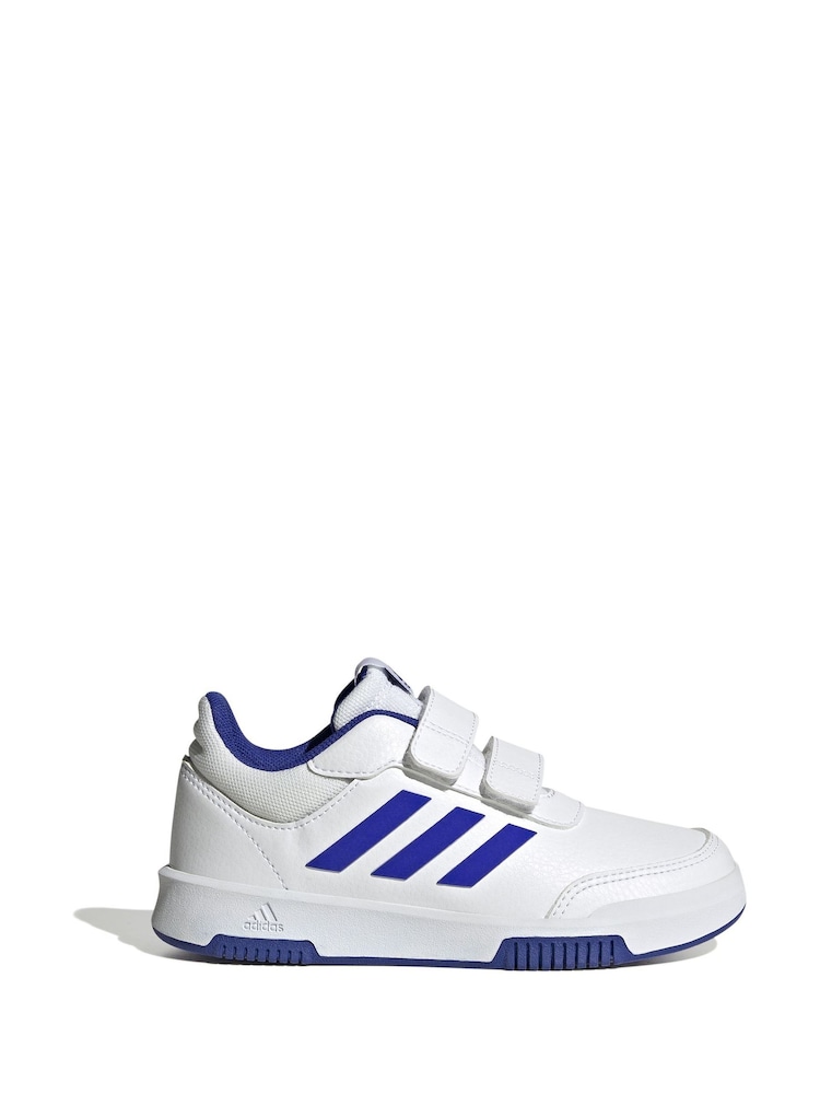 adidas White/Blue Hook and Loop Tensaur Hook and Loop Trainers - Image 1 of 10