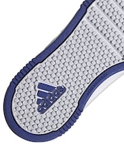 adidas White/Blue Hook and Loop Tensaur Hook and Loop Trainers - Image 10 of 10