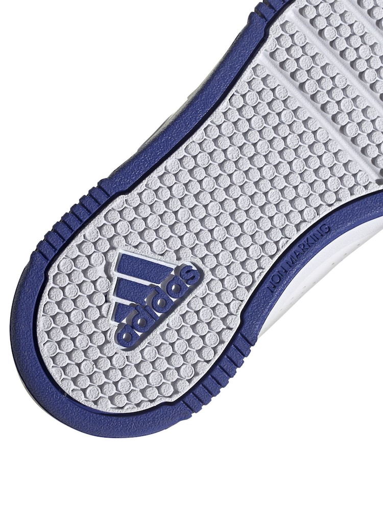 adidas White/Blue Hook and Loop Tensaur Hook and Loop Trainers - Image 10 of 10