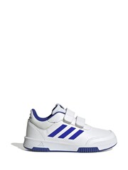 adidas White/Blue Hook and Loop Tensaur Hook and Loop Trainers - Image 3 of 10