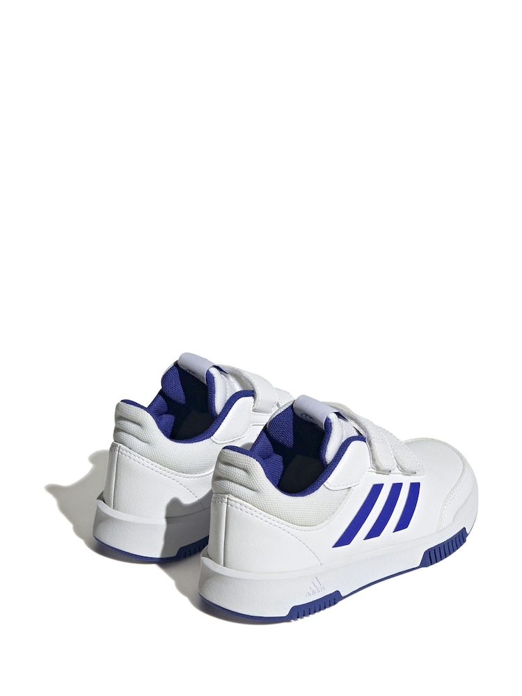 adidas White/Blue Hook and Loop Tensaur Hook and Loop Trainers - Image 5 of 10