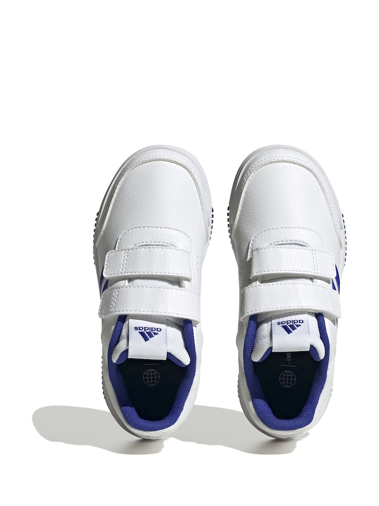adidas White/Blue Hook and Loop Tensaur Hook and Loop Trainers - Image 7 of 10