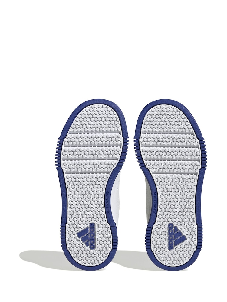 adidas White/Blue Hook and Loop Tensaur Hook and Loop Trainers - Image 8 of 10