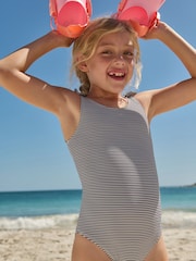 Navy Blue Stripe Swimsuit (3mths-16yrs) - Image 1 of 5