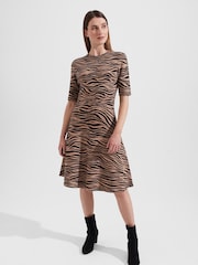 Hobbs Madison Knitted Brown Dress - Image 1 of 4