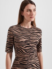 Hobbs Madison Knitted Brown Dress - Image 3 of 4