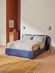 MADE.COM Blue Hanson Ottoman Storage Bed in Velvet - Image 1 of 4