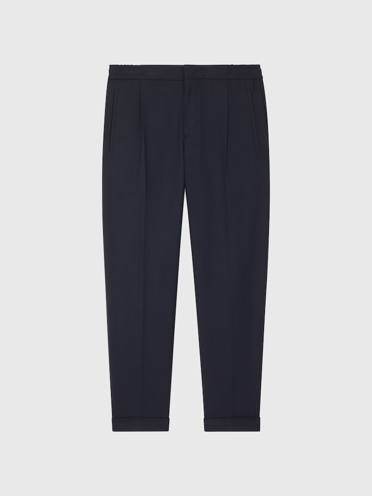 Azul marino - Pantalones holgados con cordón ajustable y dobladillo Brighton de Reiss - Imagen 2 de 5 Azul marino - Pantalones holgados con cordón ajustable y dobladillo Brighton de Reiss - Imagen 2 de 5