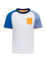 Sunuva Blue Colourblock Raglan Short Sleeved Rash Vest - Image 1 of 3