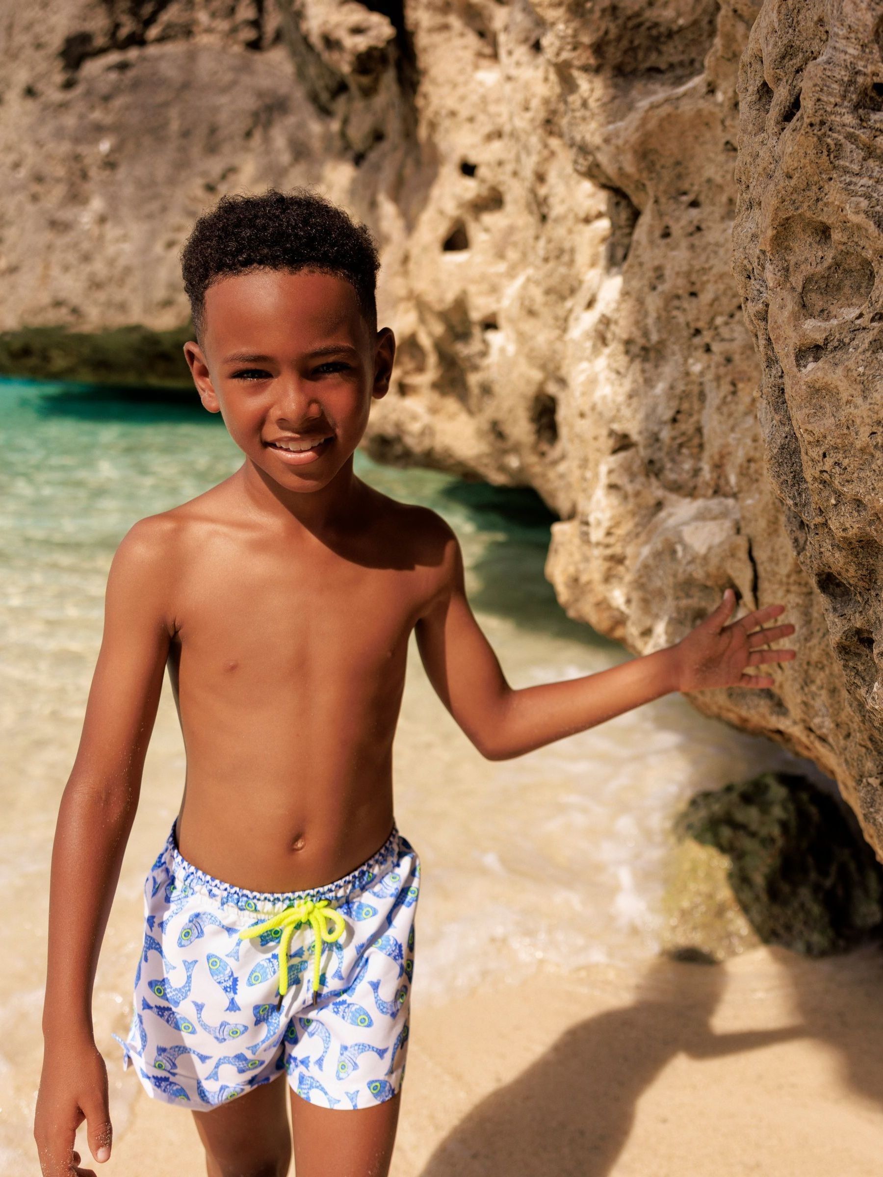 Buy Sunuva Batik Fish Swim White Shorts from Next Turkey