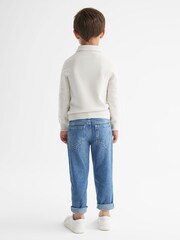 Reiss Milk Swift Senior Wool-Cashmere Blend Open Collar Polo - Image 4 of 6