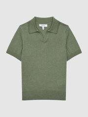 Reiss Rosemary Duchie 3-9 yrs Merino Wool Open Collar Polo Shirt - Image 1 of 2