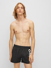 HUGO Black Abas Swim Shorts - Image 1 of 4