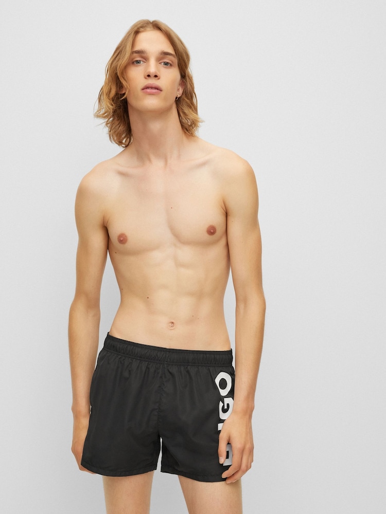 HUGO Black Abas Swim Shorts - Image 1 of 4