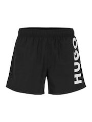 HUGO Black Abas Swim Shorts - Image 4 of 4