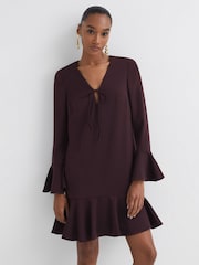 Florere V-Neck Mini Dress - Image 1 of 6
