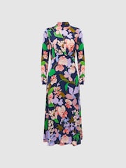 Florere Floral Long Sleeve Midi Dress - Image 2 of 6