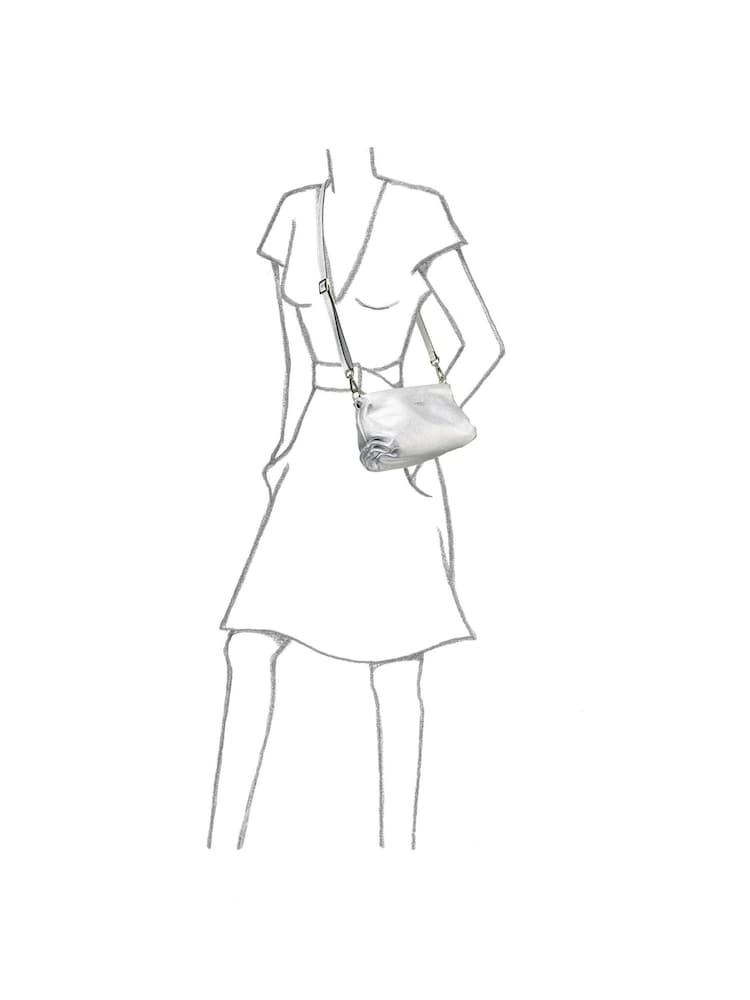 OSPREY LONDON The Carina Shrug Italian Leather Midnight Pearl Midnight Handbag - Image 7 of 7