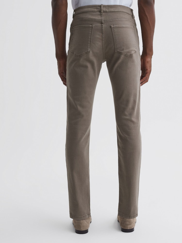 Reiss Mushroom Dover Slim Fit Brushed Jeans - Image 4 of 4