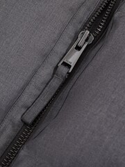 Reiss Grey Ronic Quilted Short Hooded Coat - Image 6 of 7