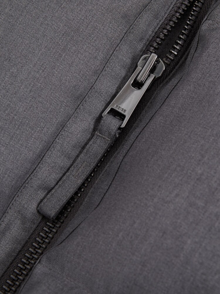 Reiss Grey Ronic Quilted Short Hooded Coat - Image 6 of 7