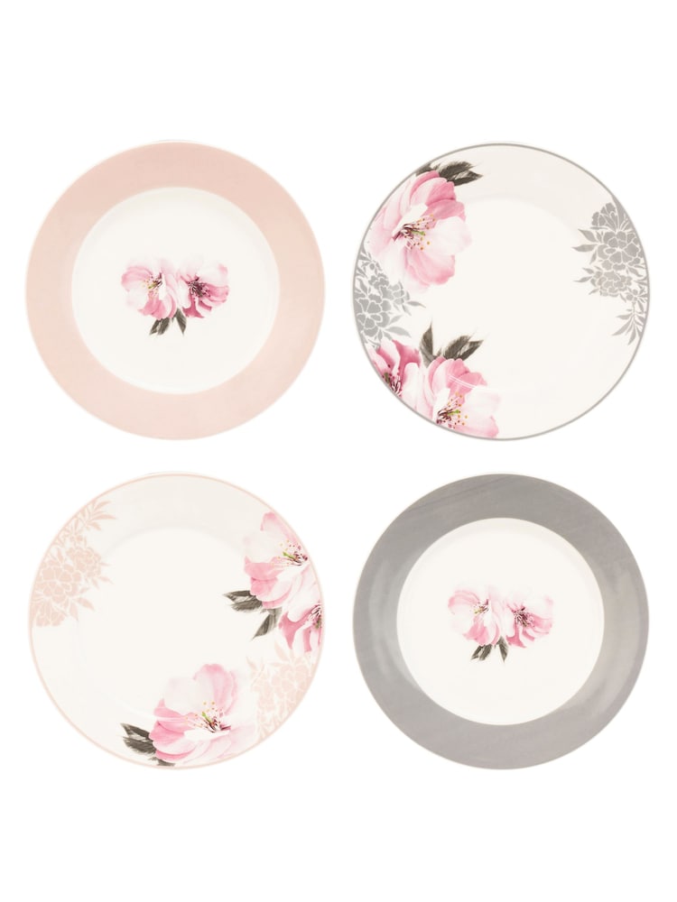 Catherine Lansfield Set of 4 Dramatic Floral Cake Plates 6 Inch - Image 2 of 2
