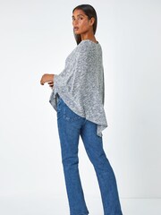 Roman Grey Marl Stretch Knit Jersey Top - Image 3 of 5