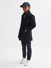 Reiss Navy Gable 9-14 yrs Single Breasted Epsom Overcoat - Image 1 of 6