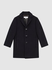Reiss Navy Gable 9-14 yrs Single Breasted Epsom Overcoat - Image 2 of 6