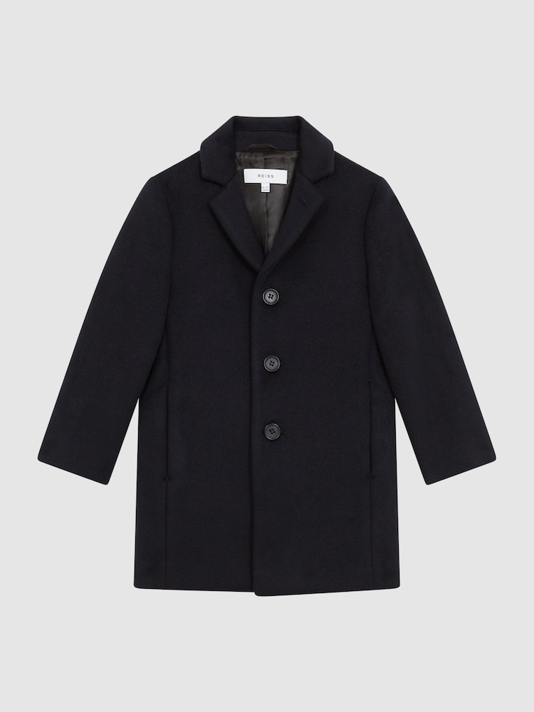 Reiss Navy Gable 9-14 yrs Single Breasted Epsom Overcoat - Image 2 of 6
