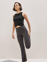 Black Next Active Yoga Ribbed Vest - Image 3 of 6