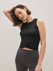 Black Next Active Yoga Ribbed Vest - Image 4 of 6