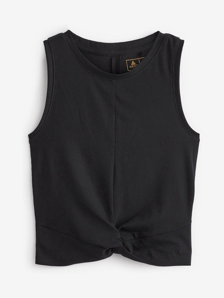 Black Next Active Yoga Ribbed Vest - Image 6 of 6