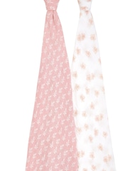 Aden + Anais Pink aden + anais Pink Cotton Muslin Blankets 2 Pack - Image 2 of 4