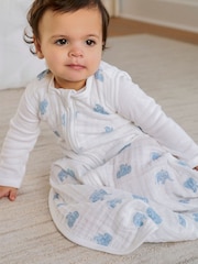 aden + anais White Sleeping Bag 1 TOG Cotton Muslin Animal Kingdom - Image 1 of 6