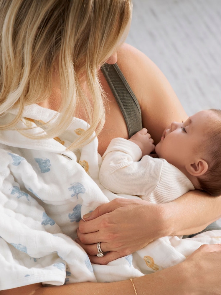 Aden + Anais Animal Kingdom katoenen mousseline droomdekentje - Afbeelding 3 van 3