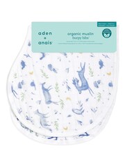 aden + anais Blue Cotton Muslin Burpy Bibs 2 Pack - Image 3 of 5