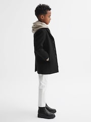 Reiss Black Gable 3-9 yrs Single Breasted Epsom Overcoat - Image 3 of 7