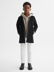 Reiss Black Gable 3-9 yrs Single Breasted Epsom Overcoat - Image 5 of 7