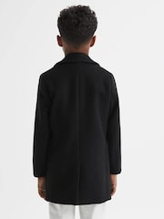Reiss Black Gable 3-9 yrs Single Breasted Epsom Overcoat - Image 6 of 7