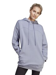 adidas Purple Lounge Fleece Hoodie - Image 1 of 6