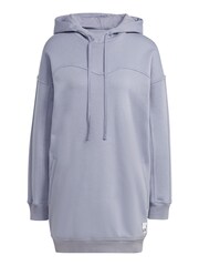 adidas Purple Lounge Fleece Hoodie - Image 2 of 6