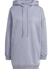 adidas Purple Lounge Fleece Hoodie - Image 6 of 6