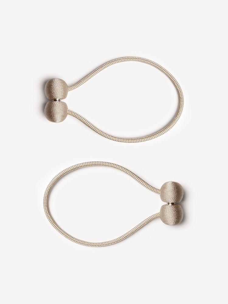 Champagne Magnetic Curtain Tie Backs Set of 2 - Image 2 of 3