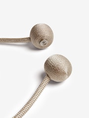 Champagne Magnetic Curtain Tie Backs Set of 2 - Image 3 of 3