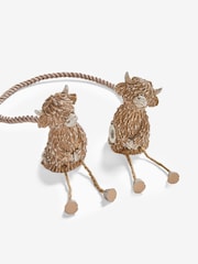 Set of 2 Natural Magnetic Hamish The Highland Cow Curtain Tie Backs - Image 3 of 3
